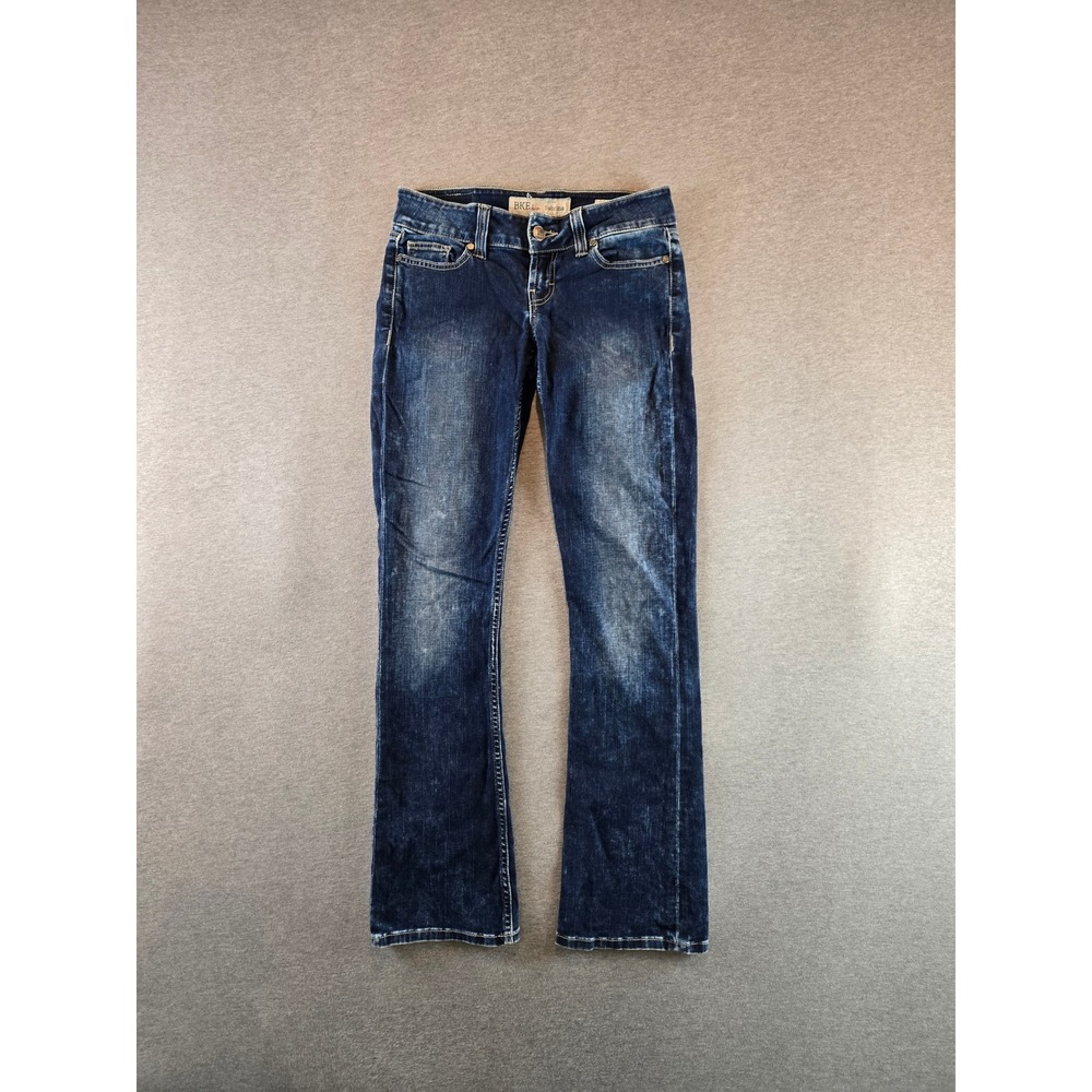 BKE Jeans Womens 28Wx32L Dark Wash Sabrina Bootcut Embroidered Pockets‎ BPL1701